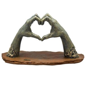 Скульптура з металу «Серце» Anglada, 24х17х45 см (538a)