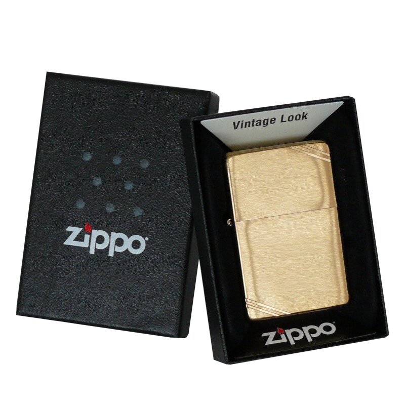 Запальничка Zippo Vintage Brushed Brass 240 від компанії Інтернет-магазин Present4you - фото 1