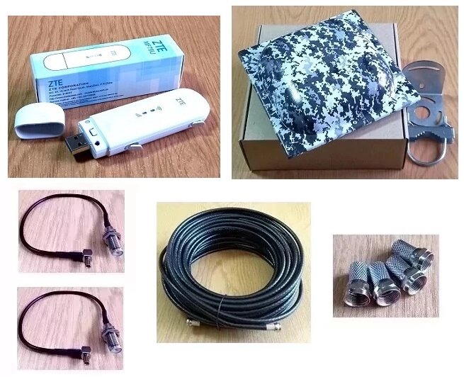 2G/3G/4G LTE  MIMO USB Wi-Fi модем ZTE MF79U з антеною панельною, 2 антеними адаптерами, 20 м кабелю RG-6U 75 Ом від компанії ПО СПЕЦАНТЕННИ Зв'язок без перешкод! - фото 1
