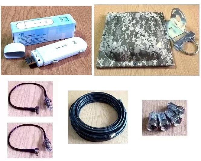 2G/3G/4G LTE  MIMO USB Wi-Fi модем ZTE MF79U з антеною панельною MIMO, 2 антеними адаптерами, 20 м кабелю RG-58U 50 Ом від компанії ПО СПЕЦАНТЕННИ Зв'язок без перешкод! - фото 1