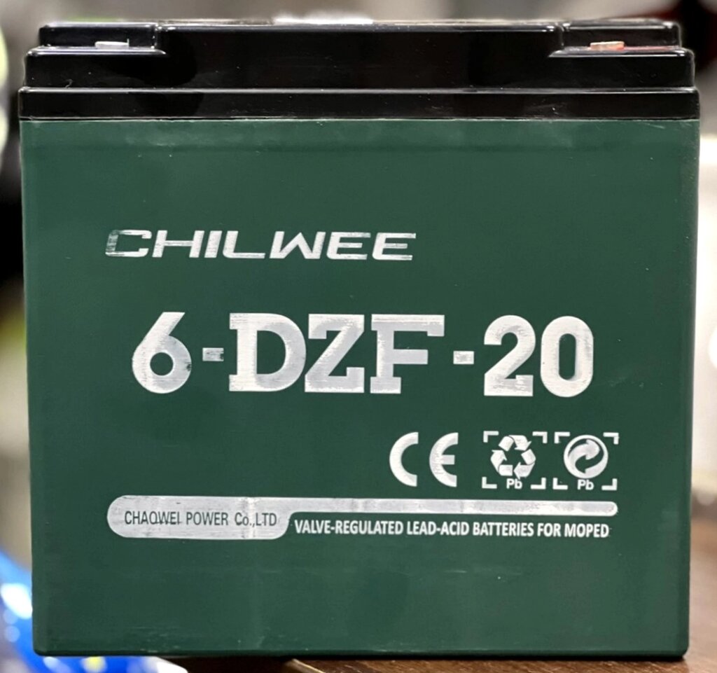 Акумулятор CHILWEE 6-DZF-20 (GEL) 12 В 20 Ач для резервного освітлення від компанії ПО СПЕЦАНТЕННИ Зв'язок без перешкод! - фото 1