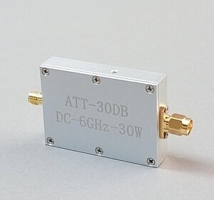 Атенюатор ATT-30 DC-6000 мгц 30W, SMA-male/SMA-female