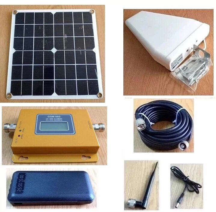 Автономний ретранслятор підсилювач мобільного зв'язку KW-9015-G GSM 4G 900 МГц, сонячна панель 15 Вт, повербанк 10000мАг від компанії ПО СПЕЦАНТЕНИ Зв'язок без перешкод! - фото 1