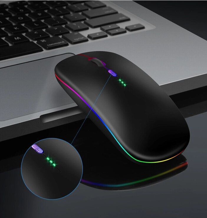 Бездротова миша Bluetooth із USB, геймерська портативна миша 2,4 ГГц. від компанії ПО СПЕЦАНТЕННИ Зв'язок без перешкод! - фото 1