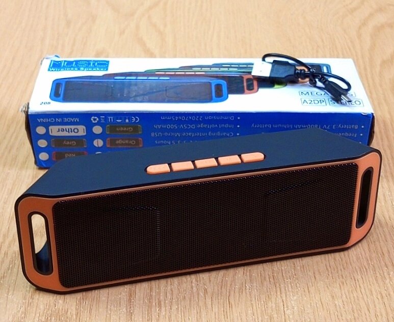 Bluetooth колонка, FM радіо Megabass A2dp 208О Stereo USB TF AUX від компанії ПО СПЕЦАНТЕННИ Зв'язок без перешкод! - фото 1