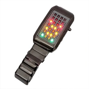 Годинник бінарний LED Continuum з 28 червоних, жовтих, зелених світлодіодів