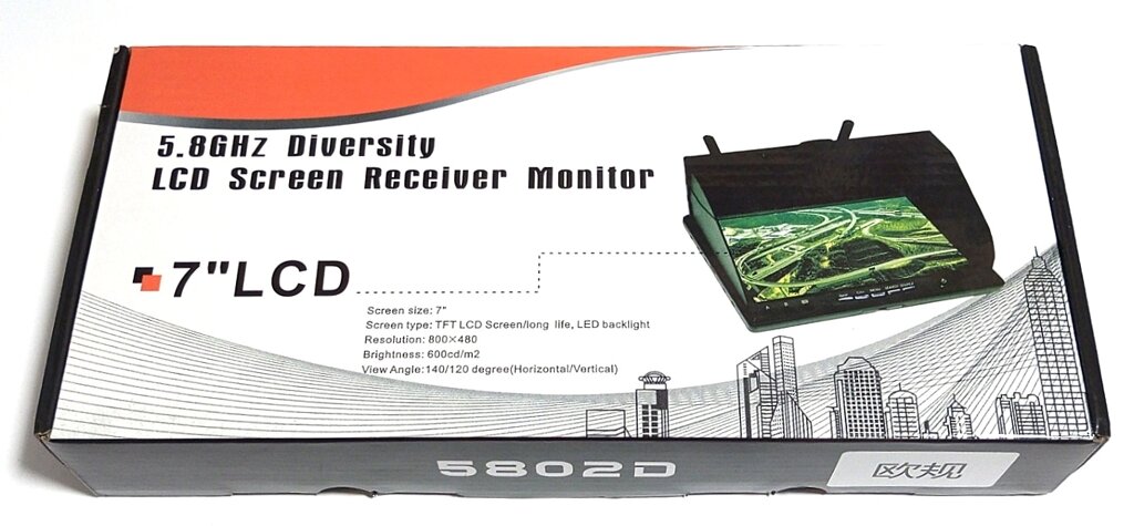 FPV монітор-приймач 7" LCD 800х480, 5.8G, 40CH, з відеореєстратором, акумулятор 2000 мАг, для мультикоптера FPV від компанії ПО СПЕЦАНТЕНИ Зв'язок без перешкод! - фото 1