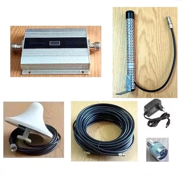 GSM підсилювач сигналу MS-9011-G 900 МГц із зовнішньою круговою та внутрішньою потільною антеною, до 100 кв. м. від компанії ПО СПЕЦАНТЕНИ Зв'язок без перешкод! - фото 1