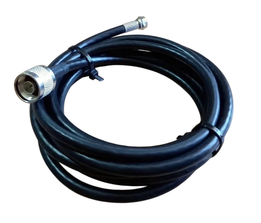 Кабель коаксіальний RG-6U 75 Ом 2,5 м з роз'ємами N-male (штир) - F-male (штир) від компанії ПО СПЕЦАНТЕНИ Зв'язок без перешкод! - фото 1