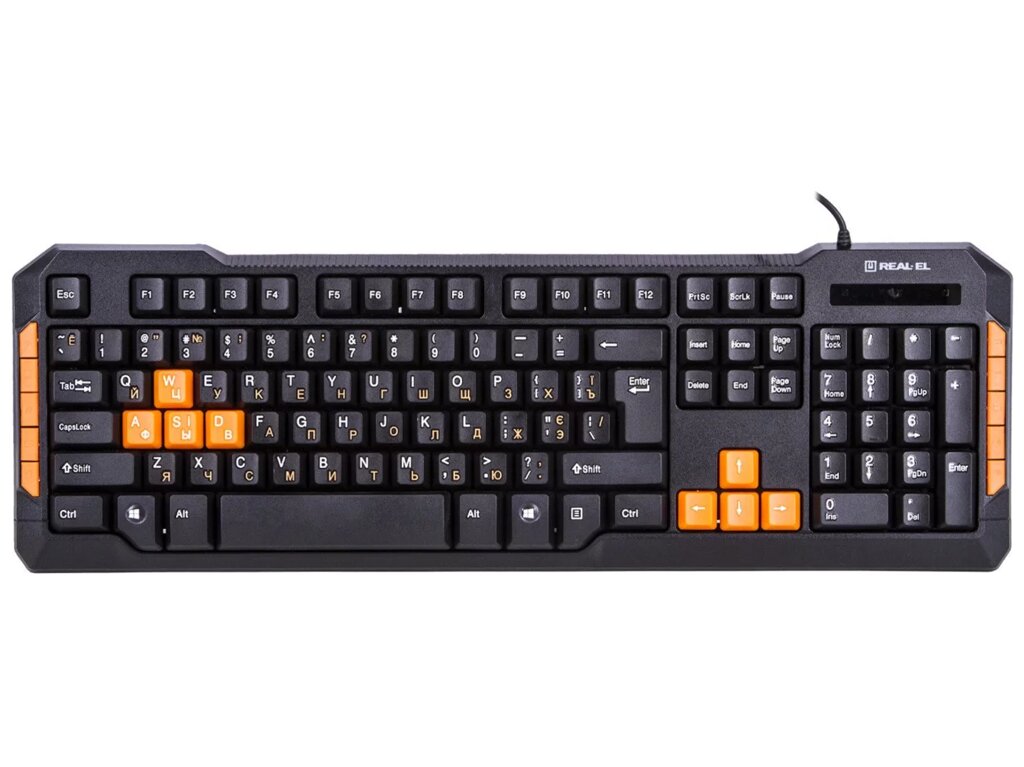Клавіатура ігрова дротова REAL-EL Gaming 8500 USB чорний від компанії ПО СПЕЦАНТЕННИ Зв'язок без перешкод! - фото 1