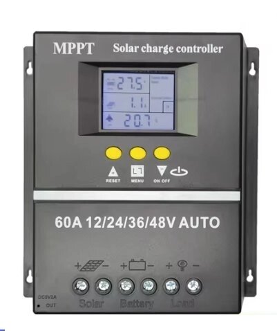 Контролер 60A MPPT 12V 24V 36V 48V Auto, LCD дисплей, max. PV 100V DC, 7 режимів роботи, SY-SLCD-60 від компанії ПО СПЕЦАНТЕННИ Зв'язок без перешкод! - фото 1