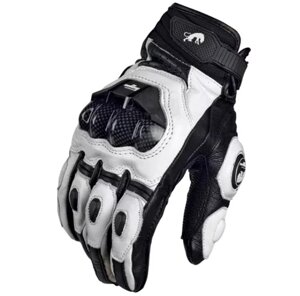 Мотоциклетні рукавички Furygan AFS-6 шкіряні чорно-білі, розмір XXL