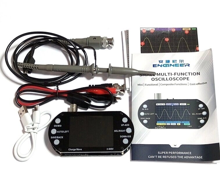 Осцилограф портативний цифровий SCO_1_500K, смуга пропускання 500 кГц, акумулятор 3,7 В 600 мА·год (831165) від компанії ПО СПЕЦАНТЕНИ Зв'язок без перешкод! - фото 1