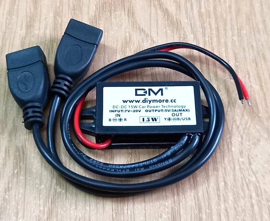 Перетворювач напруги DM DC7-20, з 12 В на 5 В USB, 15 Вт від компанії ПО СПЕЦАНТЕННИ Зв'язок без перешкод! - фото 1