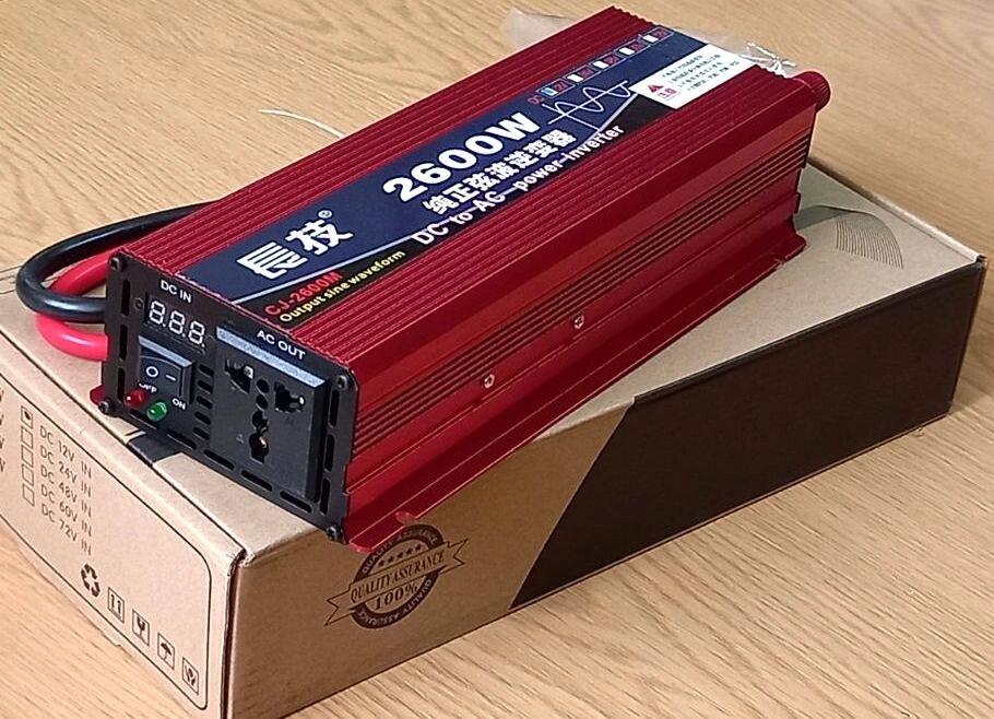 Перетворювач напруги/інвертор з чистою синусоїдою 12 DC - 220 AC 2600W max CJ-2600220MLT12, цифровий індикатор від компанії ПО СПЕЦАНТЕНИ Зв'язок без перешкод! - фото 1