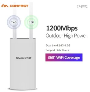 Бездротова точка доступу 2,4/5,8GHz 27dBm AC1200 Comfast, маршрутизатор Wi-Fi/розширювач/AP/репітер, IP66 (831353)