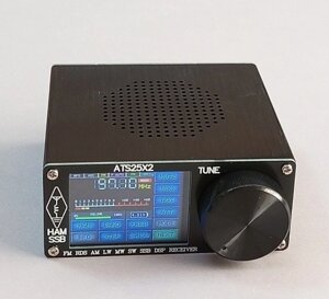 Стерео радіоприймач вседіапазонний DSP FM LW MW SW SSB, 2,4" екран, SI4732, ATS25Х2, антена, стілус