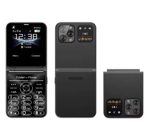 Мобільний телефон SA70-Black PRO Flip 2G/3G WCDMA 2.6", 2 SIM карти, ліхтар, FM радіо, чорний