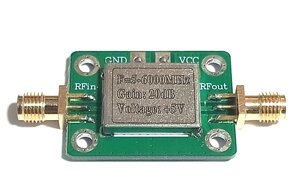 ВЧ підсилювач 5 МГц – 6 ГГц, посилення 20 дБ, надширокосмуговий