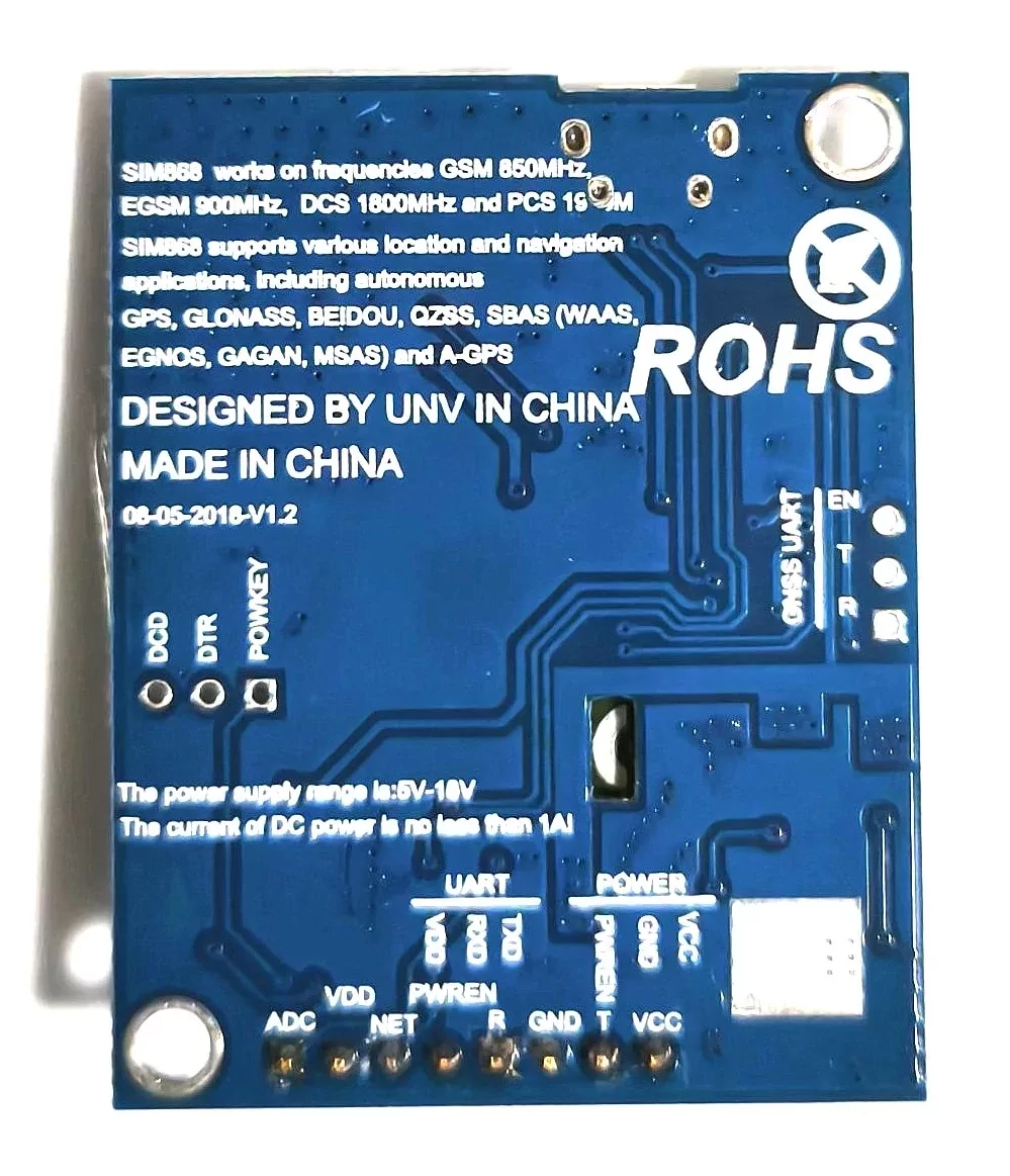 Плата розробки модуля зв'язку GSM/GPRS + GPS SIM868 з інтерфейсом IPEX-MINI - фото pic_0c471999558406298dd66be2f9d1c7ea_1920x9000_1.webp