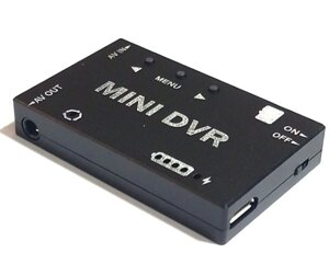 Міні-відеореєстратор FPV DVR, вбудований акумулятор 3,7 В, 400 мАг, чорний