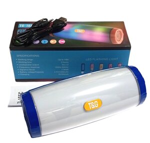 Радіоприймач FM TG165С/BL, bluetooth колонка з LED підсвічуванням, MP3 (TF/USB), AUX, 5 Вт х 2, 1200 мАг