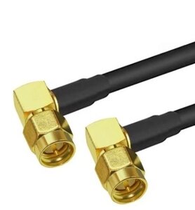 Пігтейл (перехідник) SMA-male (штир) кутовий -SMA-male (штир) кутовий, кабель RG-58U 50 см в Дніпропетровській області від компанії ПО СПЕЦАНТЕННЫ  Связь без преград!