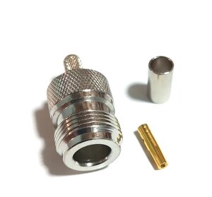 Роз'єм N-female (гніздо) на кабель RG58 RG142 RG223 LMR 195 LMR200 3D-FB SYV50-3, Crimp (обтиск) в Дніпропетровській області від компанії ПО СПЕЦАНТЕННЫ  Связь без преград!