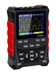 Осцилограф, генератор сигналів 120MHz 500MSa/S 2GH, 3 режими сканування, ET120MC2 PRO