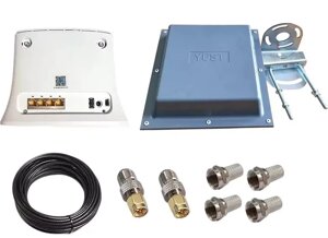 Потужний 4G LTE MIMO Wi-Fi роутер ZTE MF285Nз антеною панельною 16 дБ, 2хSMA-male перехідниками, 20м кабелю RG-58U 50 Ом