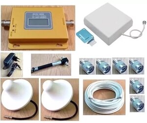 Комплект 2G/4G LTE 1800 МГц KW-1815-D з зовнішньою панельною і 2-ма внутрішніми антенами, 200 кв. м.