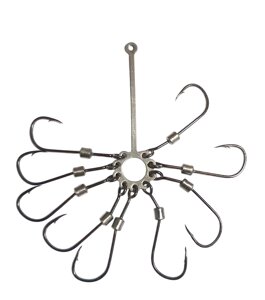 Багатокрючкова дискова снасть з вуглецевої сталі для лову коропа