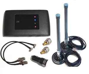 4G автомобільний комплект із MIMO роутером ZTE MF920U, антенами на магніті 6,5dBi, антенними адаптерами