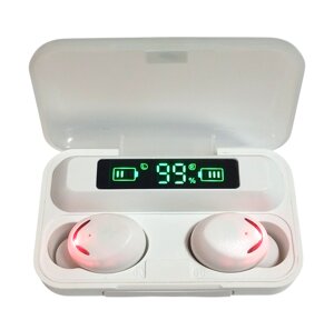 Міні-навушники бездротові F9-5С Bluetooth 5.0, із зарядним чохлом, IPX3