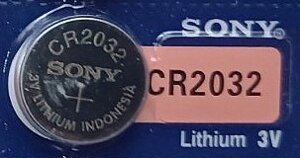 Батарейка літієва Sony CR2032 3В