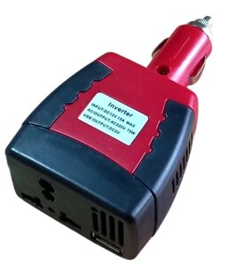 Перетворювач напруги (інвертор) 75 Вт OOTDTY DC 12 В to AC 220 В, USB 5 В