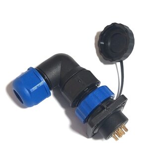 Роз'єм водонепроникний SP20 кутовий 14-ти контактний, IP68 90-градусний фланцевий роз'єм в Дніпропетровській області від компанії ПО СПЕЦАНТЕННЫ  Связь без преград!