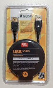 Кабель Defender USB04-06PRO USB2.0 AM-AF 1.8 м в Дніпропетровській області от компании ПО СПЕЦАНТЕННЫ  Связь без преград!