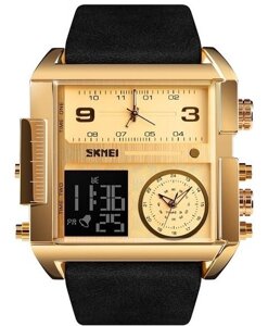 Годинник наручний Skmei 1391S з хронографом, водонепроникні, колір жовтого золота