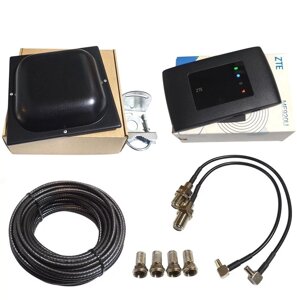 MIMO роутер модем ZTE MF920U з антеною панельною MIMO АМ-17В, 2 антенними адаптерами, 20 м кабелю RG-6U 75 Ом