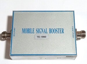 4G lte підсилювач сигналу репитер TE-1860-D 1800 МГц 65 дБ 17 дБм, 400-500 кв. м. Підвищена надійність.