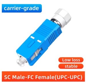 Оптико-волоконний перехідник SC/UPC-male to FC/UPC-female, одномодовий адаптер FTTH