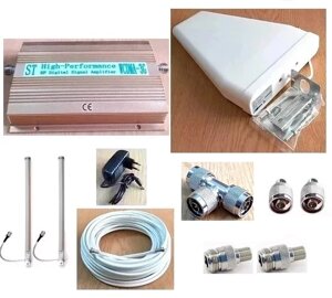 3G/4G LTE підсилювач зв'язку ST-2117-W 2100 MГц з зовнішньої логоперіодічеськие і 2-ма круговими антенами, 400 кв. м. в Дніпропетровській області от компании ПО СПЕЦАНТЕННЫ  Связь без преград!