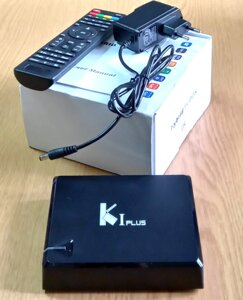 Смарт TV приставка K1 Plus Android 7,1 + DVB-T2 + супутникове DVB-S2 HD1080p + IP ТВ HD1080p + 4K