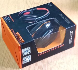 Наушники Kotion Each Gaming B3506, беспроводная Bluetooth-гарнитура, 400 мАч, черно-оранжевые, б/у