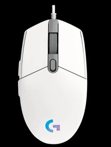Миша ігрова провідна USB Logitech G102, RGB підсвічування, 8000dpi sensor, колір білий