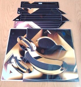 Комплект наклеек Золотой для игровой приставки PS-4 PRO
