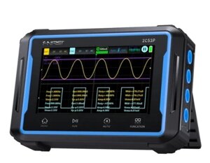 Осцилограф, мультиметр, генератор сигналів 3 в 1, 2-канальний 2х50MHz FNIRSI 2C53P, 4000mAh