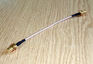Пігтейл (перехідник) RP-SMA штир (реверсивний) - RP-SMA штир (реверсивний), кабель RG-316 15 см