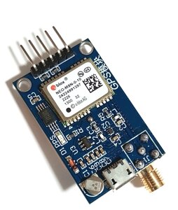 На запчастини модуль GPS NEO-M8N SMA, 3-5V із вбудованою керамічною антеною, інтерфейс USB UART, REALPOY